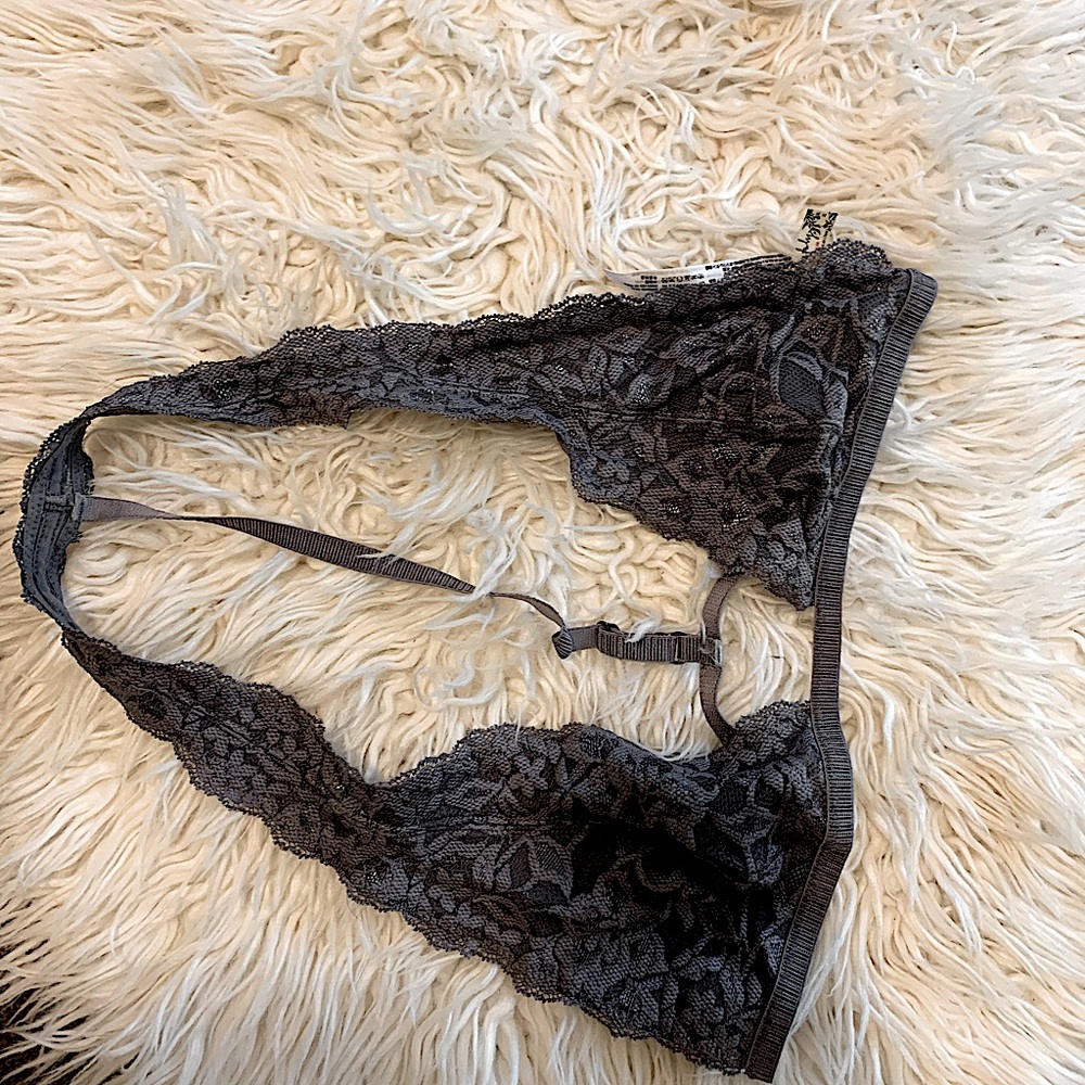 Grey Free People lace bralette